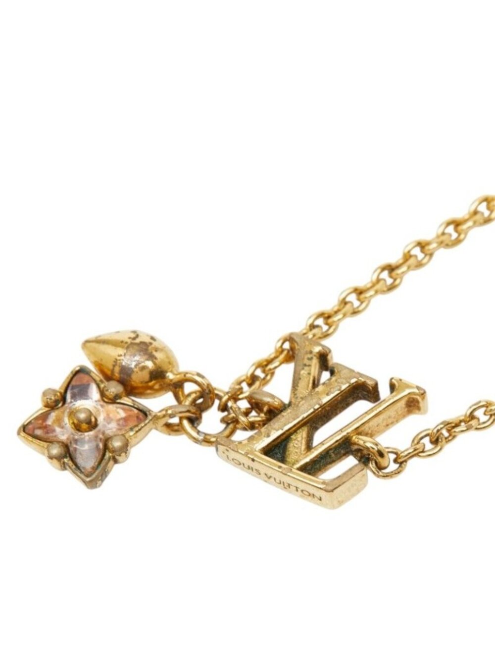 Louis Vuitton Monogram Loulou Glam Chain Bracelet Gold Plated